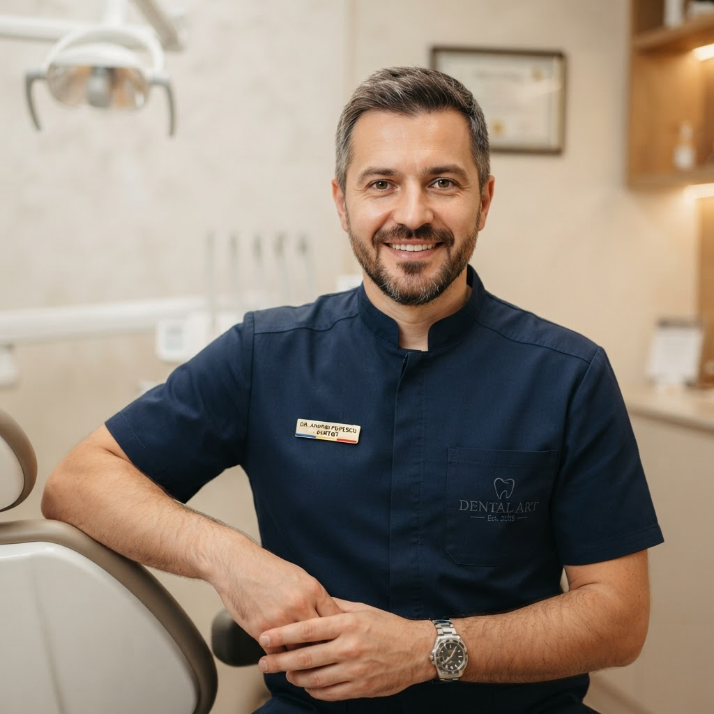 Portretul Dr. Andrei Munteanu, medic stomatolog