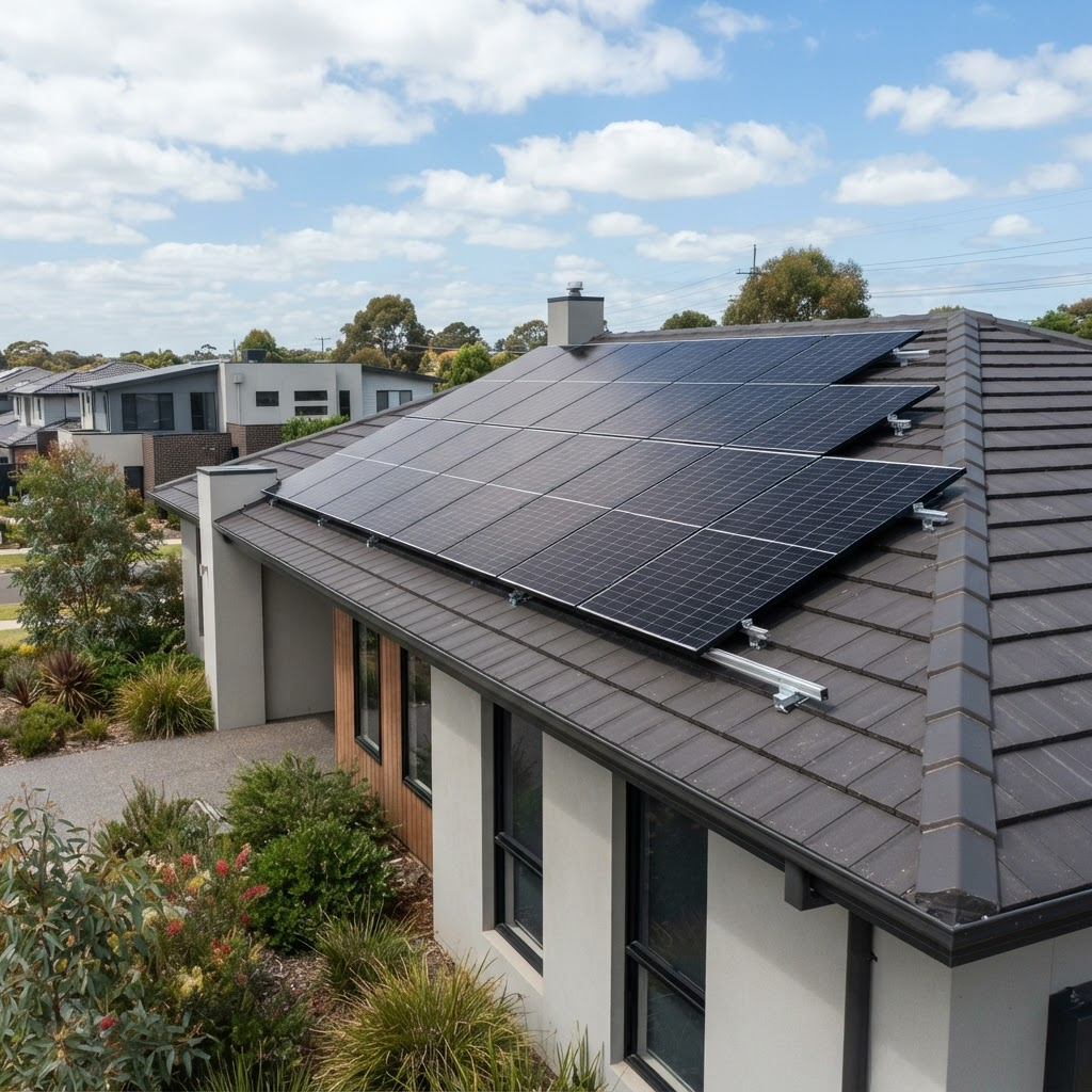 Sistem fotovoltaic de 8 kWp montat pe acoperiș în Giroc