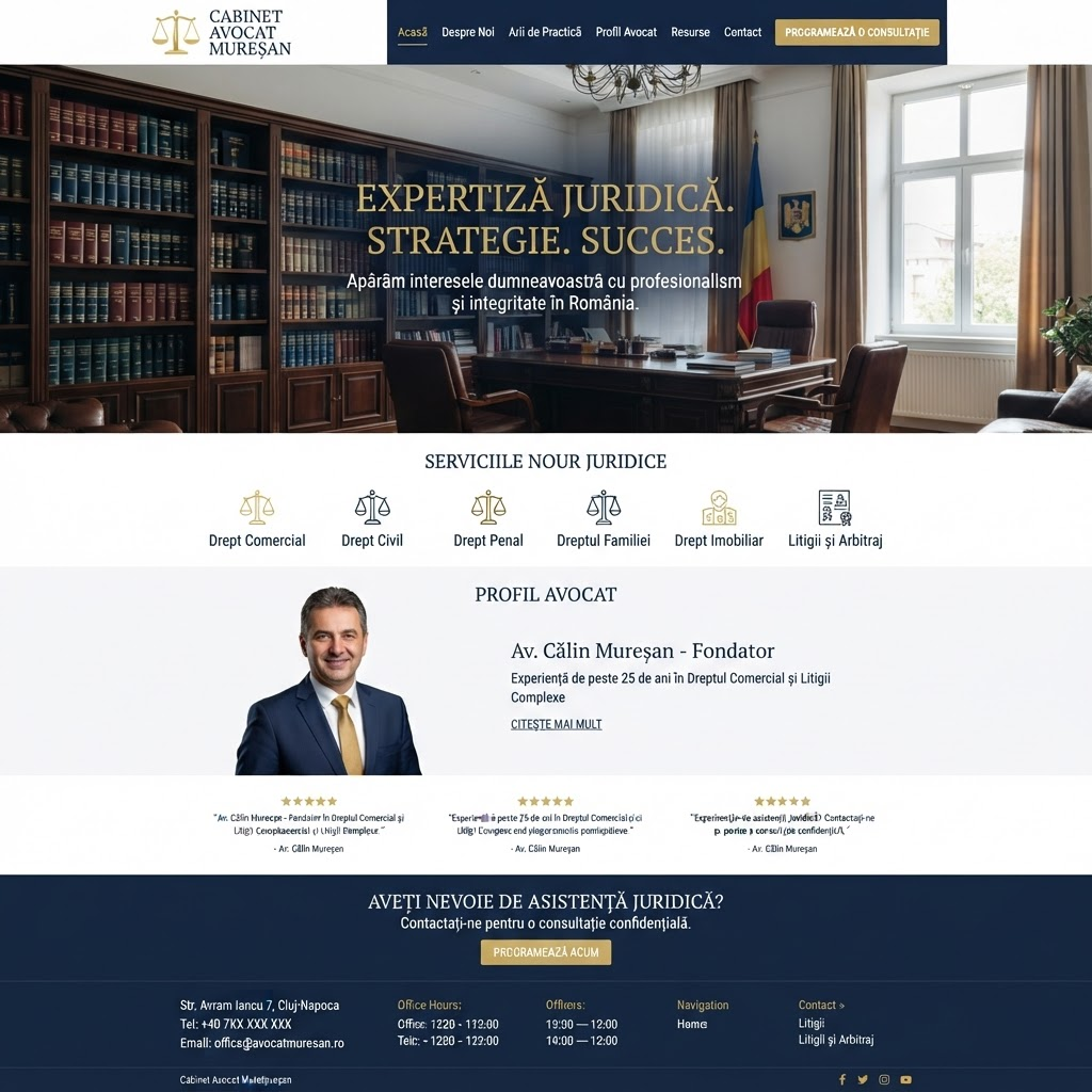 Previzualizare site CABINET AVOCAT MUREȘAN — Cabinet de avocatură