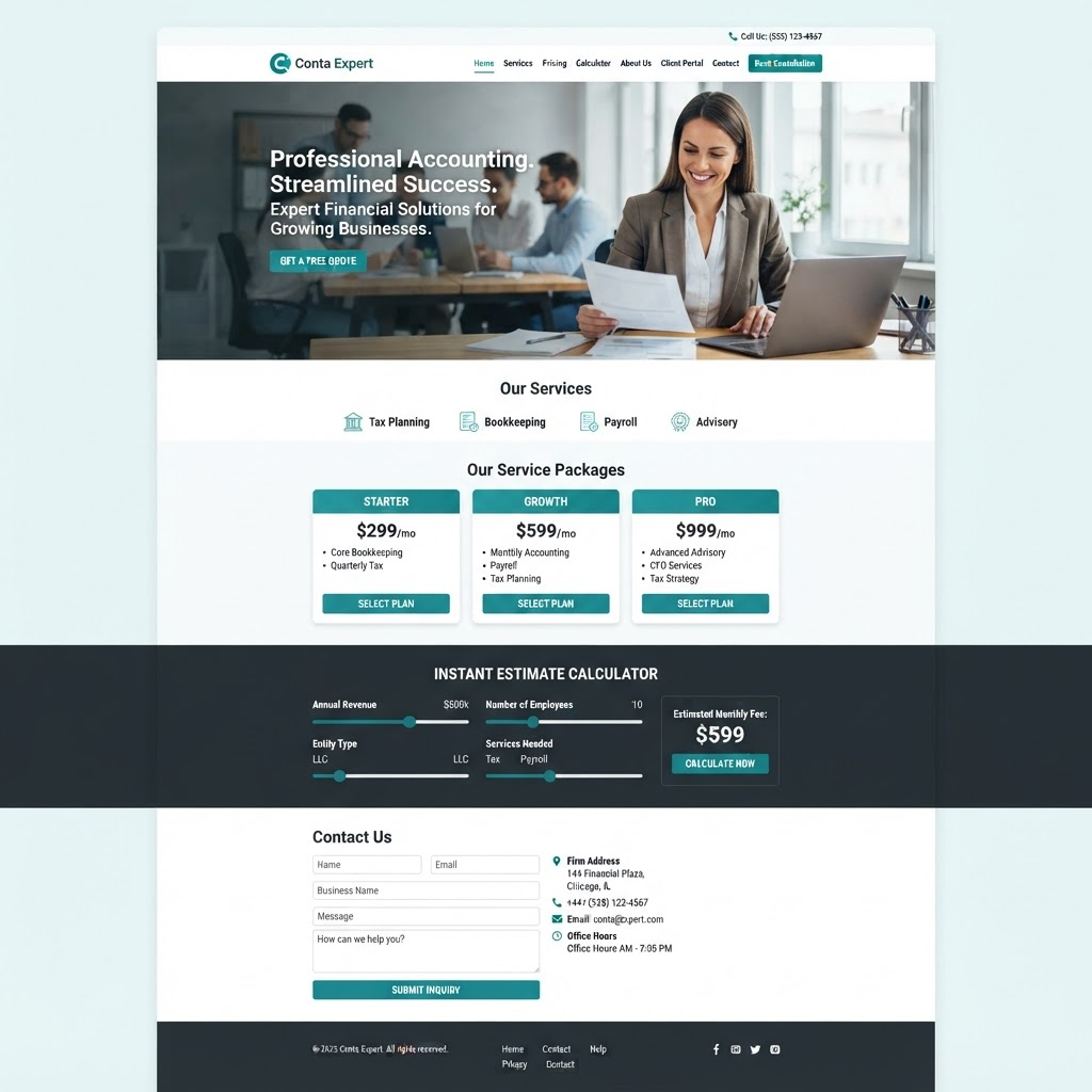 Previzualizare site CONTA EXPERT — Contabilitate